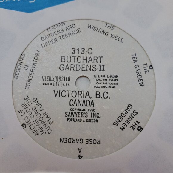 VTG View Master Packet A013 Victoria & Butchart Gardens 3D Pictures Full 3 Reels - Picture 2 of 12